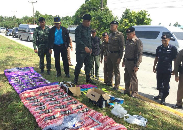 ภาค 4 ส่วนหน้า แถลงยึดวัตถุระเบิดในพื้นที่ตากใบ
