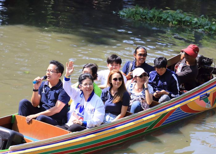 'สุดารัตน์ - จิรายุ' ลงเรือสำรวจสารวัตรคลอง ต้นแบบคลองใส