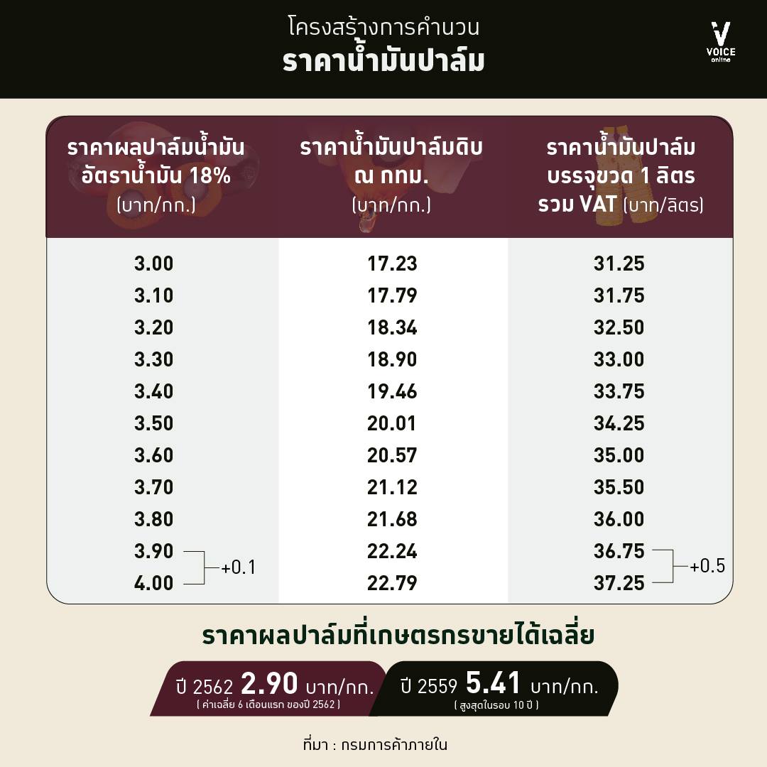 โครงสร้างราคาปาล์ม