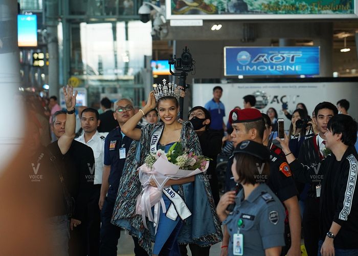 'ฟ้าใส' กลับถึงไทยแล้ว ดีใจนายกฯ ชมตอบคำถามดี