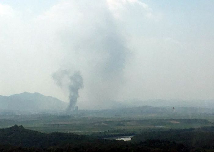 'เกาหลีเหนือ' ระเบิด สนง.ประสานงานในเมืองเเกซอง ชายแดนเกาหลีเหนือ-ใต้