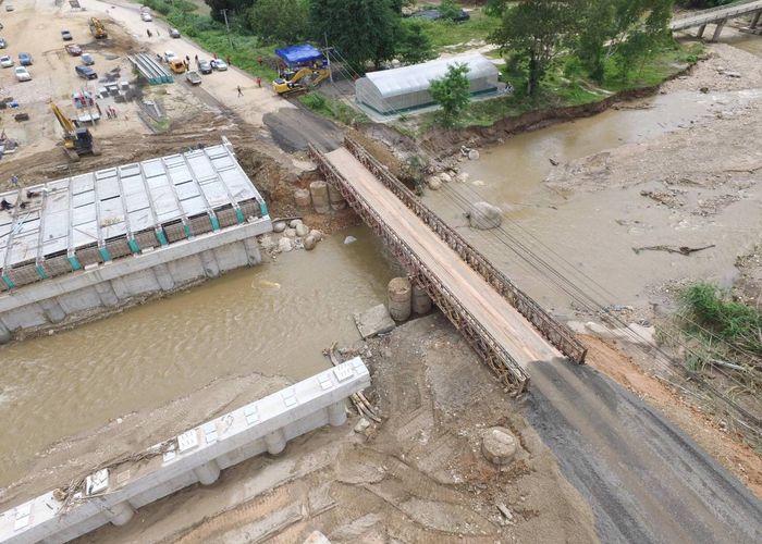 กรมทางหลวงเร่งซ่อมทางเบี่ยง-สะพานขาด ถนน 'เชียงใหม่-เชียงราย' รับผลกระทบ 'ซินลากู'