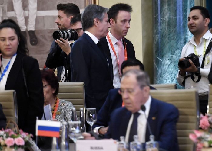 ‘บลิงเคน’ พบ ‘ลาฟรอฟ’ ใน G20 เผชิญหน้ากันครั้งแรก ตั้งแต่รัสเซียบุกยูเครน