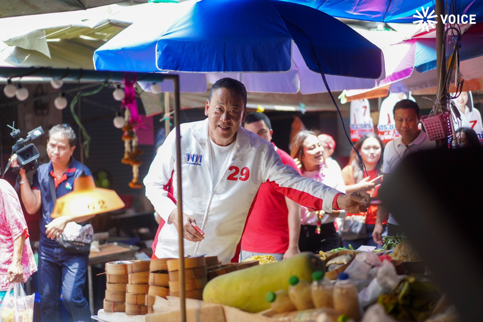 เพื่อไทย-เศรษฐา ตลาด บ้านโป่ง ราชบุรี 