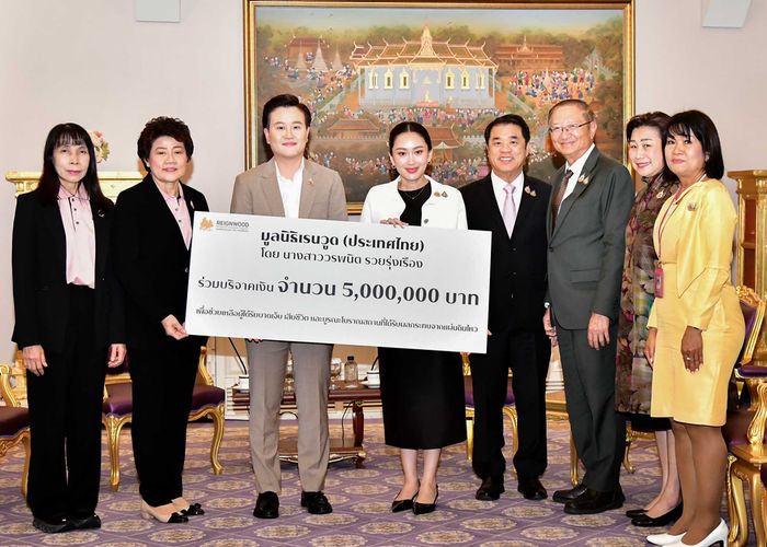 นายกฯ ขอบคุณมูลนิธิ เรนวูด (ประเทศไทย) ร่วมบริจาคเงิน 5 ล้านบาท ช่วยผู้ประสบภัยแผ่นดินไหว ฟื้นฟูโบราณสถาน