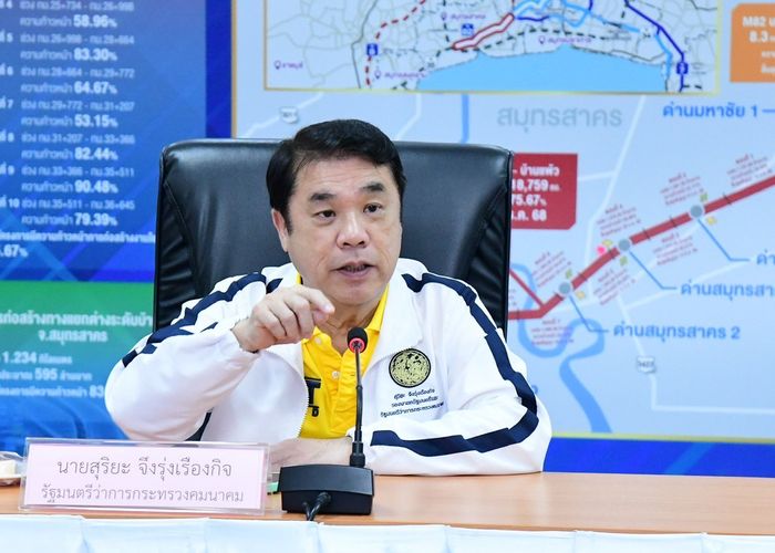 'สุริยะ' รุกตรวจพื้นที่โครงการก่อสร้างพระราม 2 ระบุความคืบหน้าล่าสุด 82% มั่นใจพร้อมปิดตำนานปี 2568