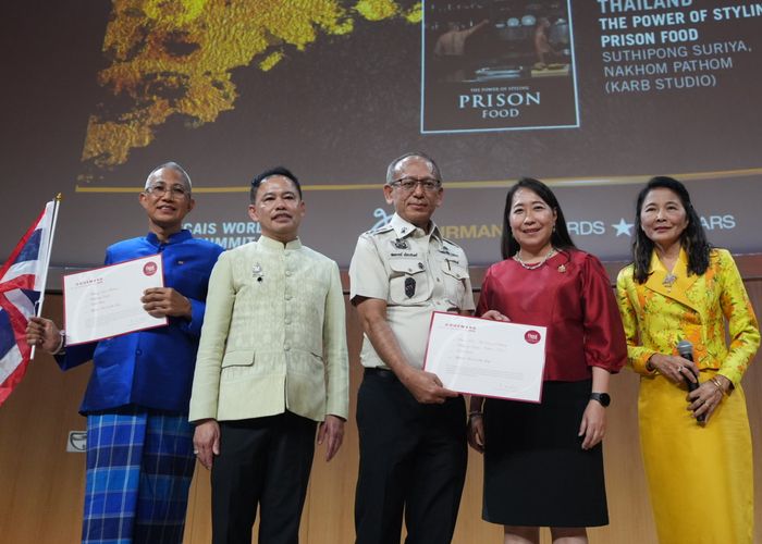 ปลัดกระทรวง​ยุติธรรม​ นำทีมกรมราชทัณฑ์​ รับรางวัลชนะเลิศ Gourmand World Cookbook Awards 2025 ณ กรุงลิสบอน ประเทศโปรตุเกส
