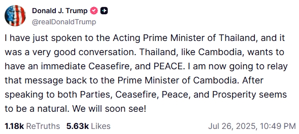 โดนัลด์ ทรัมป์ ประธานาธิบดีสหรัฐอเมริกา 