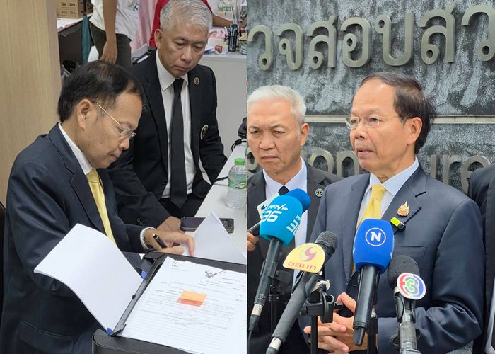 มาตามนัด 'นพดล' แจ้งความเอาผิดอาญา 'มัลลิกา' ฐานหมิ่นประมาทด้วยการโฆษณา ใส่ร้าย ด้วยความเท็จ