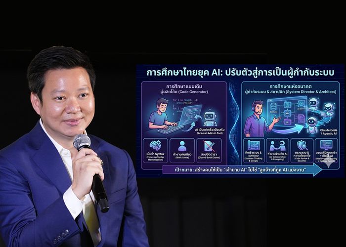 'สุทธิเกียรติ' แนะ 4 ข้อเสนอยกเครื่องการศึกษาไทยให้ทัน AI ชี้ Claude Code เป็นโอกาสคนไทยหากปรับตัวทัน