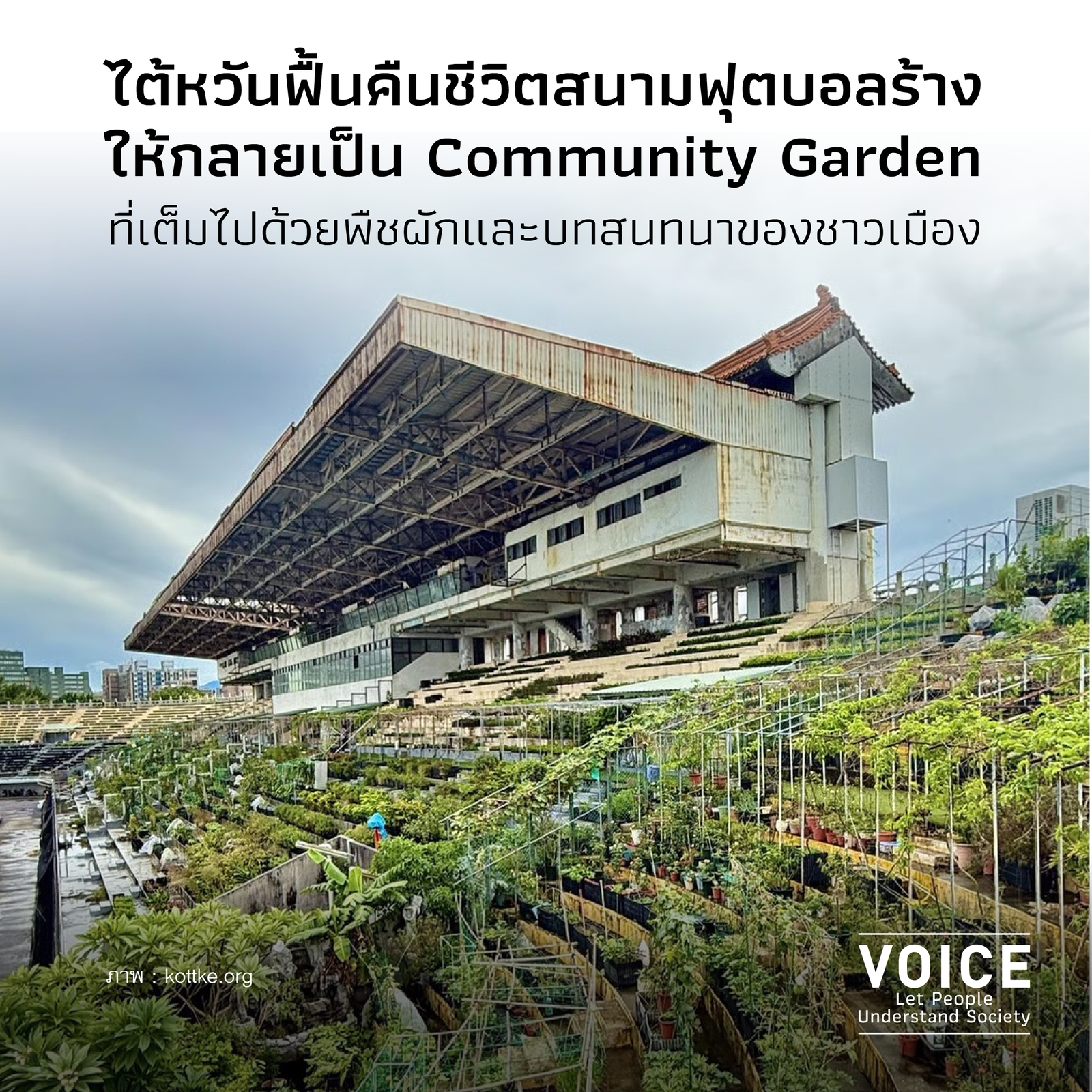 ไต้หวัน สนามฟุตบอลร้าง Community Garden