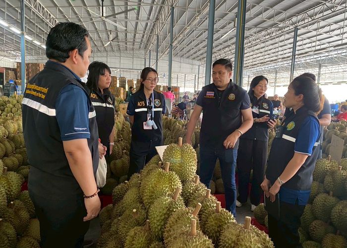 รมช.ปิยะรัฐชย์ สั่ง มกอช. จัดชุดเฉพาะกิจลงพื้นที่จันทบุรีและระยอง ตรวจล้งทุเรียน คุมเข้มคุณภาพทุเรียนไทย