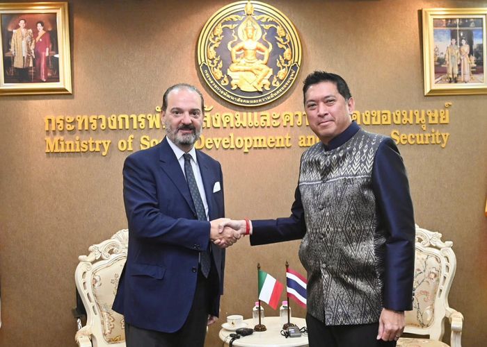 'นิกร' รมว.พม. ต้อนรับทูตอิตาลี หารือความร่วมมือ รับมือสังคมสูงวัย - ฟื้นฟูเยียวยากลุ่มเปราะบางจากภัยพิบัติ