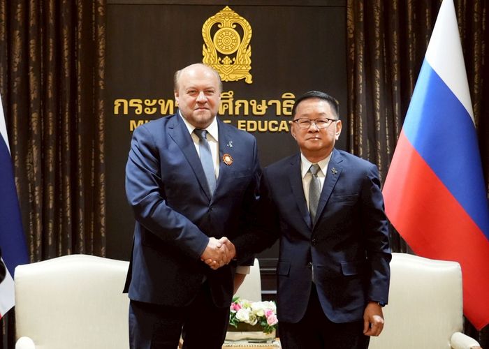 'ประเสริฐ' รมว.ศธ. จับมือ ทูตรัสเซีย ยกระดับอาชีวะ-วิทย์ฯ เตรียมฉลอง 130 ปีความสัมพันธ์ทางการทูต