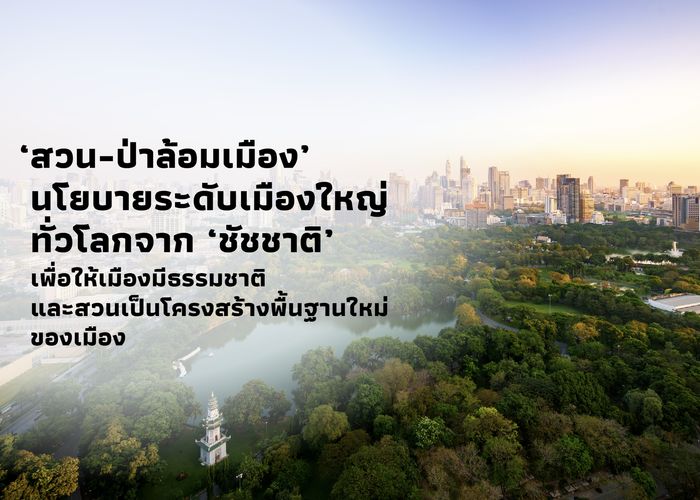 ‘สวน-ป่าล้อมเมือง’ นโยบายระดับเมืองใหญ่ทั่วโลกจาก ‘ชัชชาติ’ เพื่อให้เมืองมีธรรมชาติ และ สวนเป็นโครงสร้างพื้นฐานใหม่ของเมือง