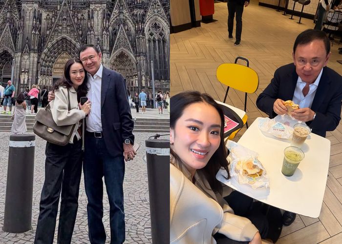 ‘แพทองธาร’ เผยภาพคู่ ‘ทักษิณ’ หน้ามหาวิหารโคโลญ ประเทศเยอรมนี ระบุ ‘พามาหาหมอเสร็จแล้ว เดินเล่นซะหน่อย’