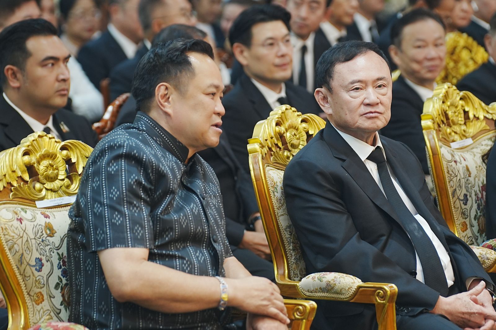 นายกรัฐมนตรี ทักษิณ สมชาย แพทองธาร อนุทิน พิธีสวดพระอภิธรรม เกรียง กัลป์ตินันท์