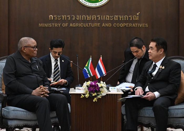 ‘สุริยะ’ รมว.กษ. หารือทูตแอฟริกาใต้ กระชับกลไกด้านการเกษตร ขยายโอกาสการค้าสินค้าเกษตรระหว่างกัน