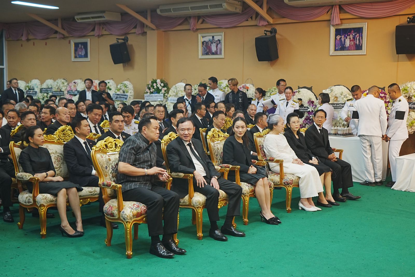 นายกรัฐมนตรี ทักษิณ สมชาย แพทองธาร อนุทิน พิธีสวดพระอภิธรรม เกรียง กัลป์ตินันท์