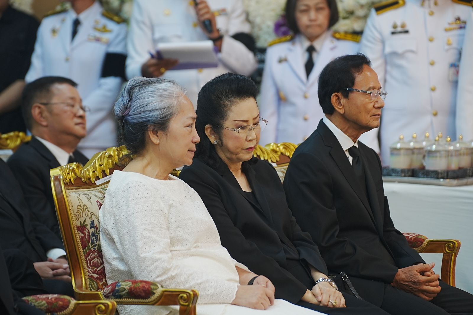 นายกรัฐมนตรี ทักษิณ สมชาย แพทองธาร อนุทิน พิธีสวดพระอภิธรรม เกรียง กัลป์ตินันท์